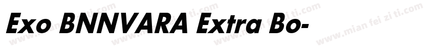 Exo BNNVARA Extra Bo字体转换